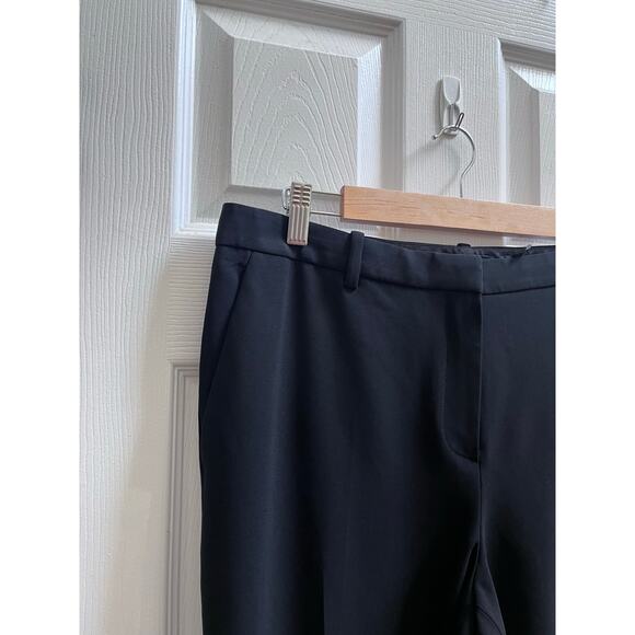 Theory Black Treeca 4 Modern Crepe Pants Size 12 Office Work Classic - Picture 4 of 12